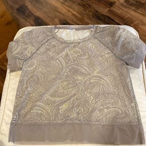 Lululemon Women's Mesh Trim Paisley Crop Top